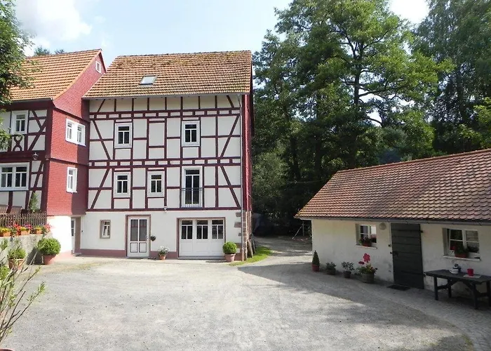 Tiererlebnishof Obermuehle Lägenhet Biebergemund